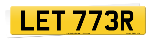 Registration number LET 773R